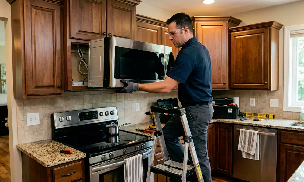Microwave Installation in Cranston, RI