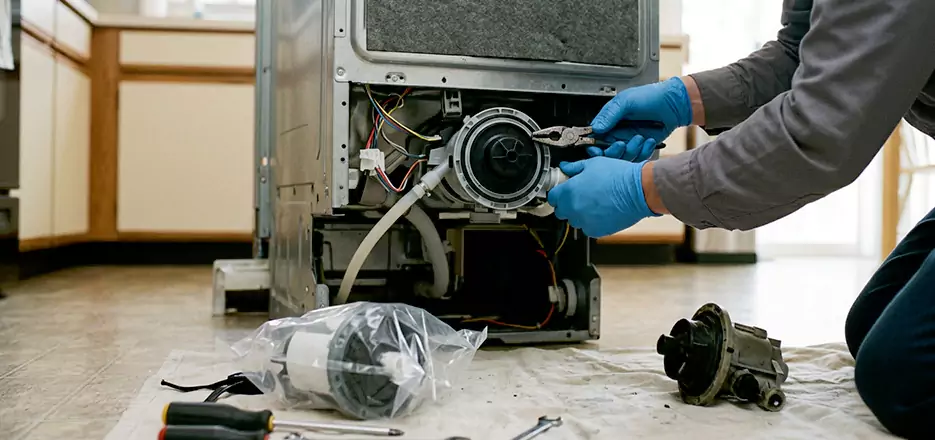 Dishwasher Motor Pump Replacement in Cranston