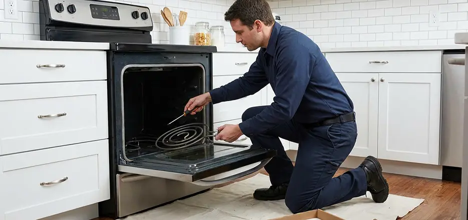 Oven Lower Heating Element Replacement in Cranston